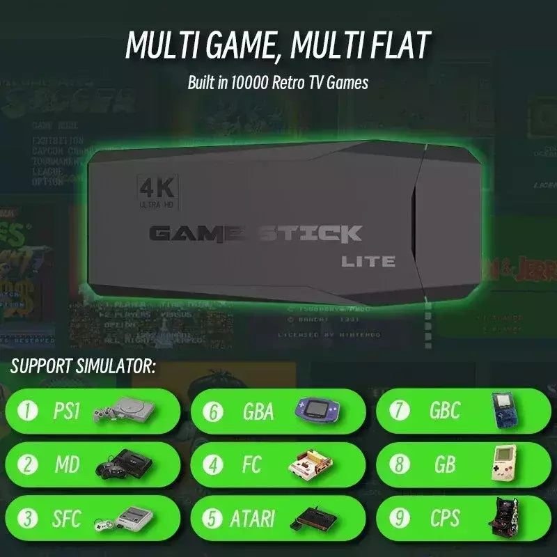 CONSOLA VIDEO JUEGO RETRO VERDE M8